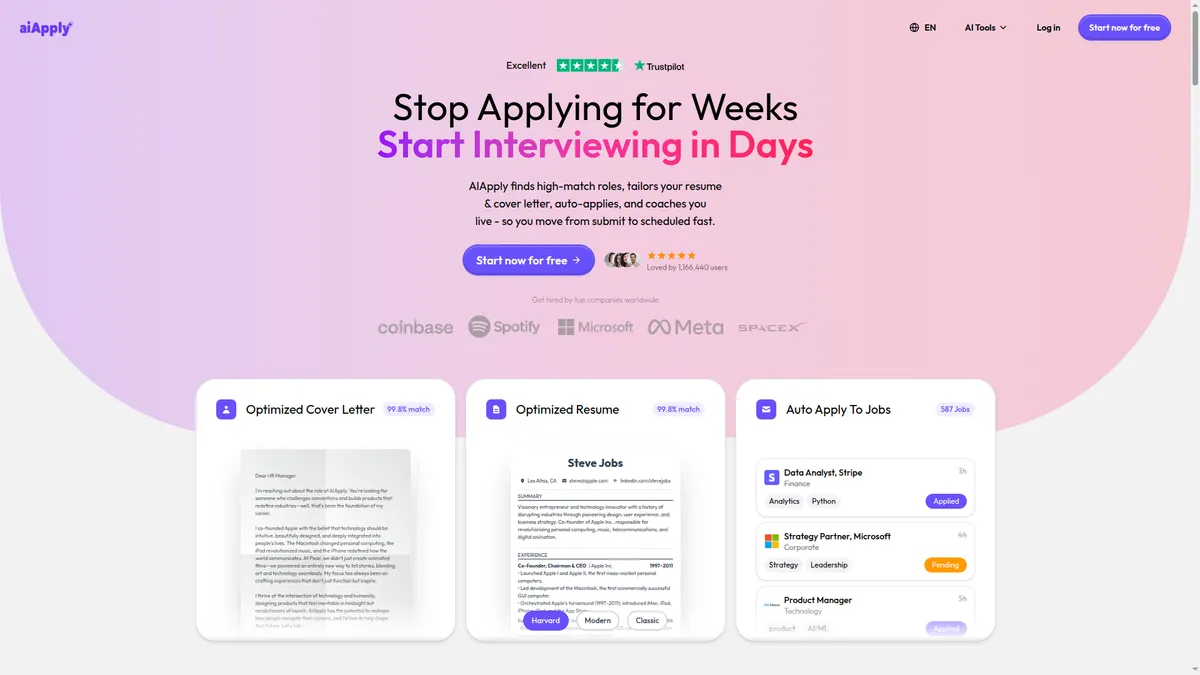 aiApply kuvakaappaus