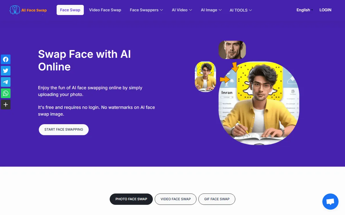 AIFaceSwap.io kuvakaappaus