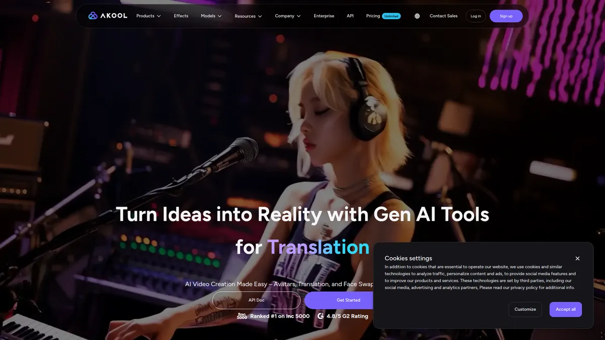 Akool AI kuvakaappaus