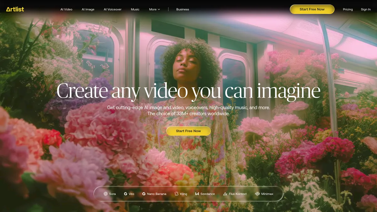 Artlist kuvakaappaus