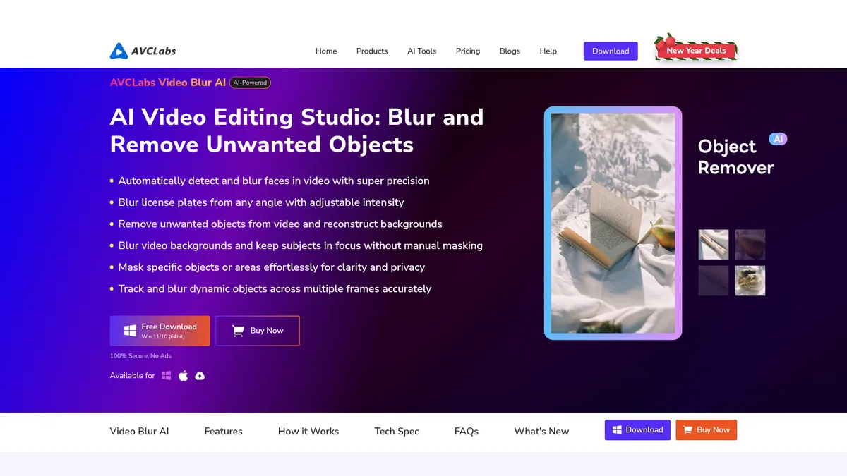 AVCLabs Video Blur AI kuvakaappaus