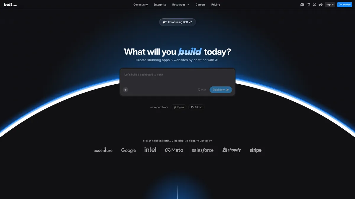 Bolt.new kuvakaappaus