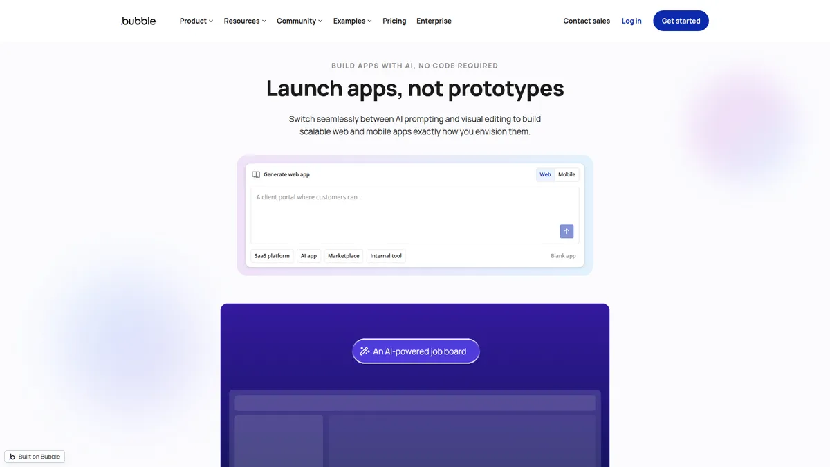 Bubble AI kuvakaappaus