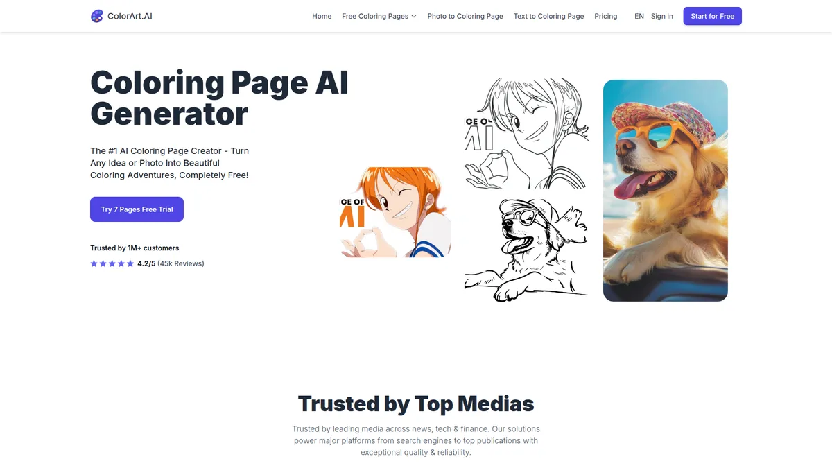 ColorArt AI kuvakaappaus