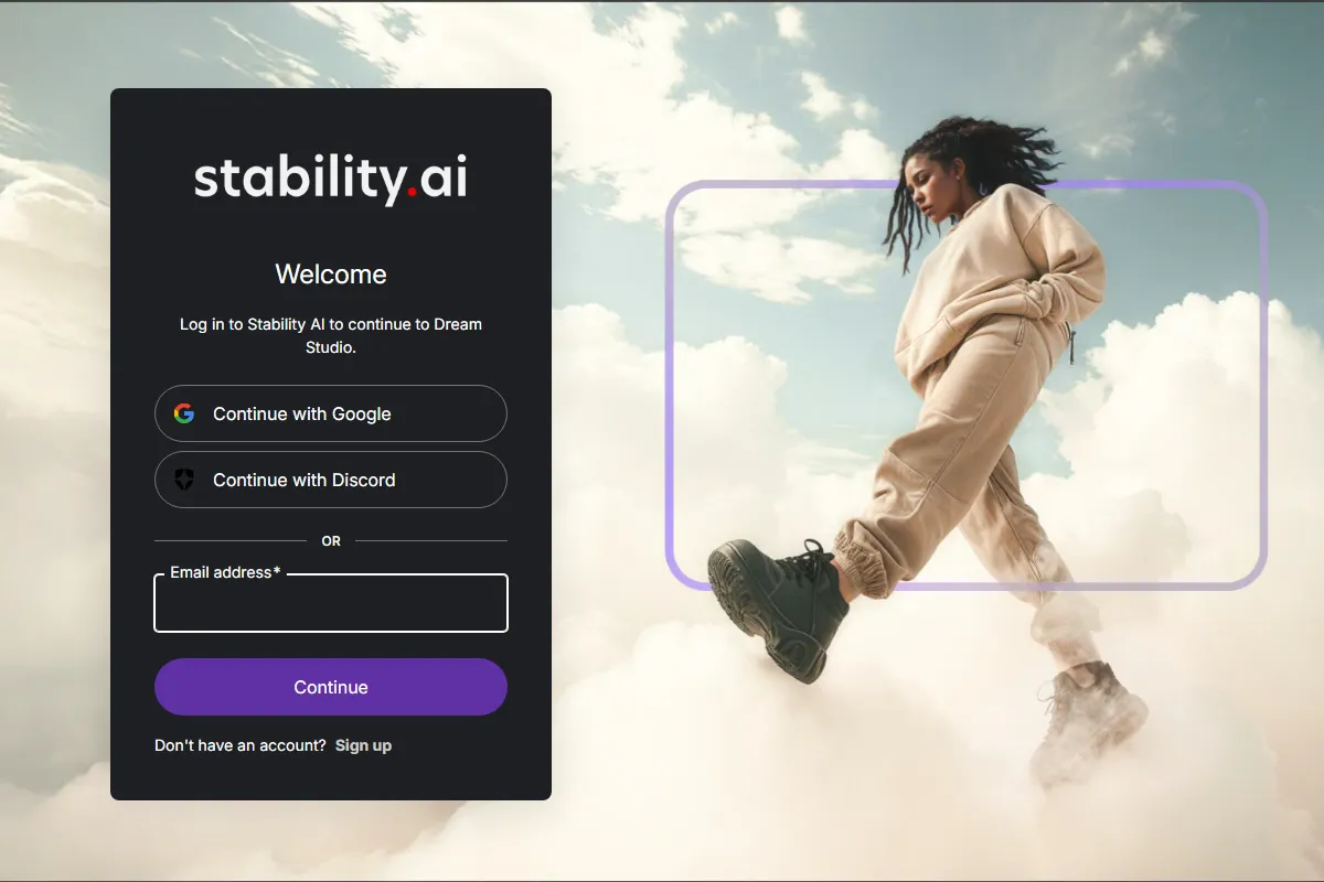 DreamStudio kuvakaappaus