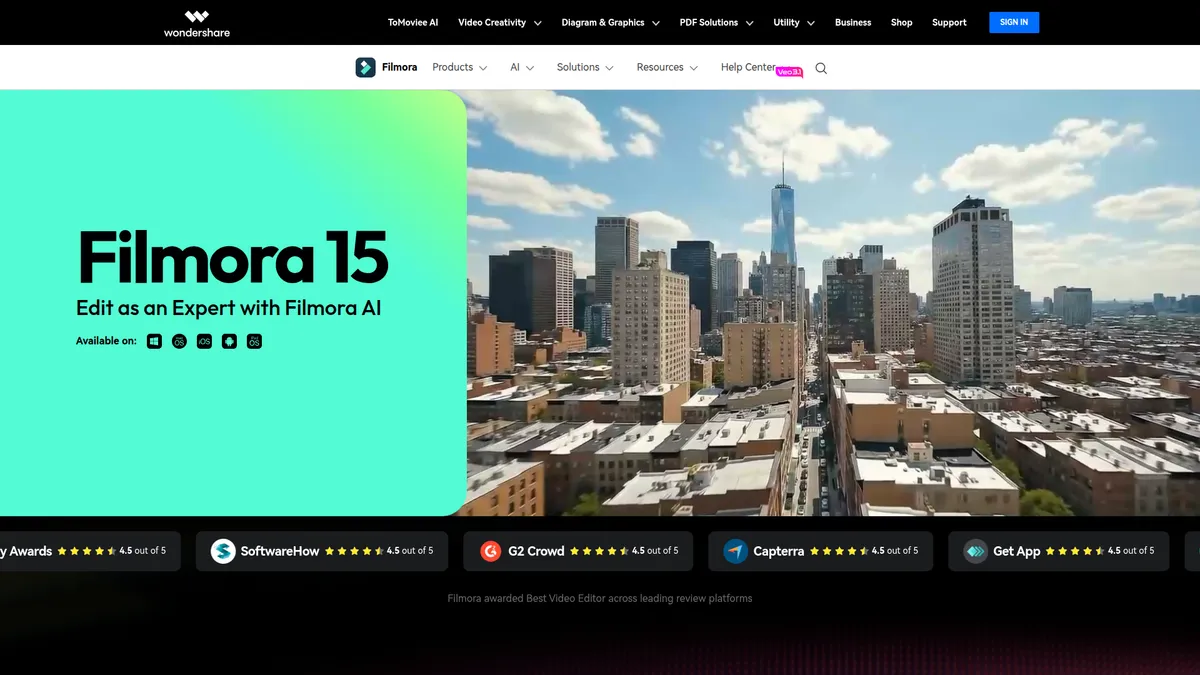 Filmora kuvakaappaus