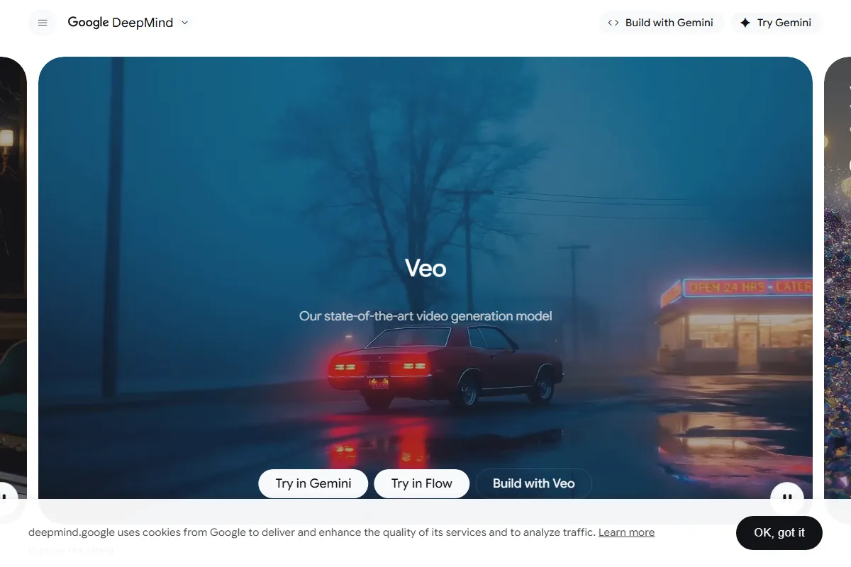 Google Veo kuvakaappaus