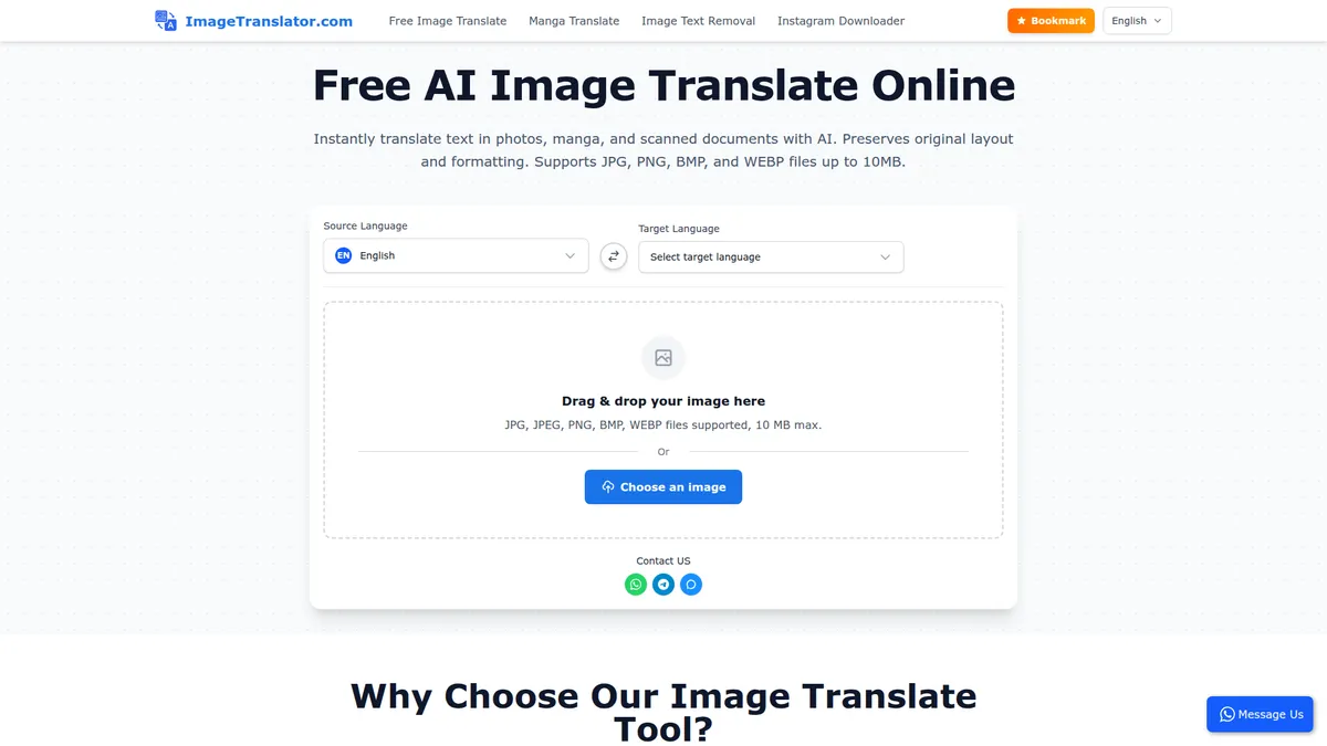 Image Translator kuvakaappaus