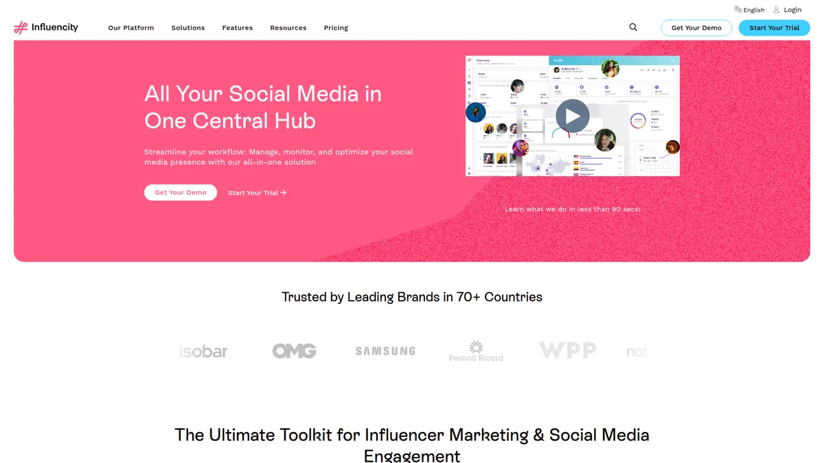 Influencity kuvakaappaus