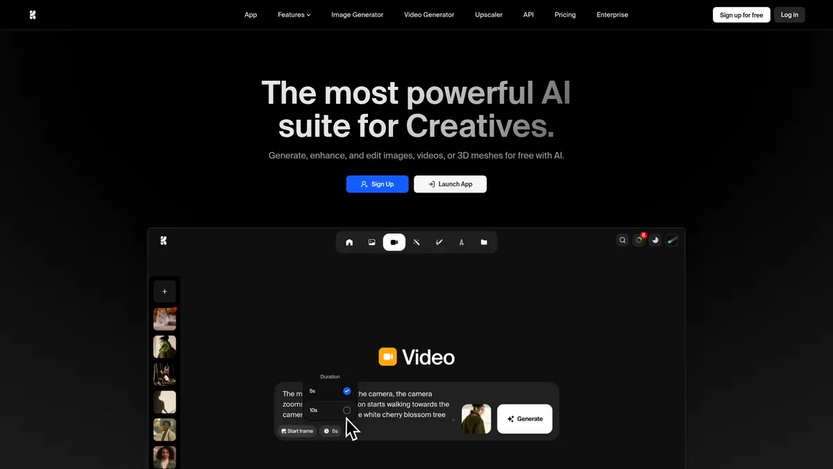 Krea AI kuvakaappaus