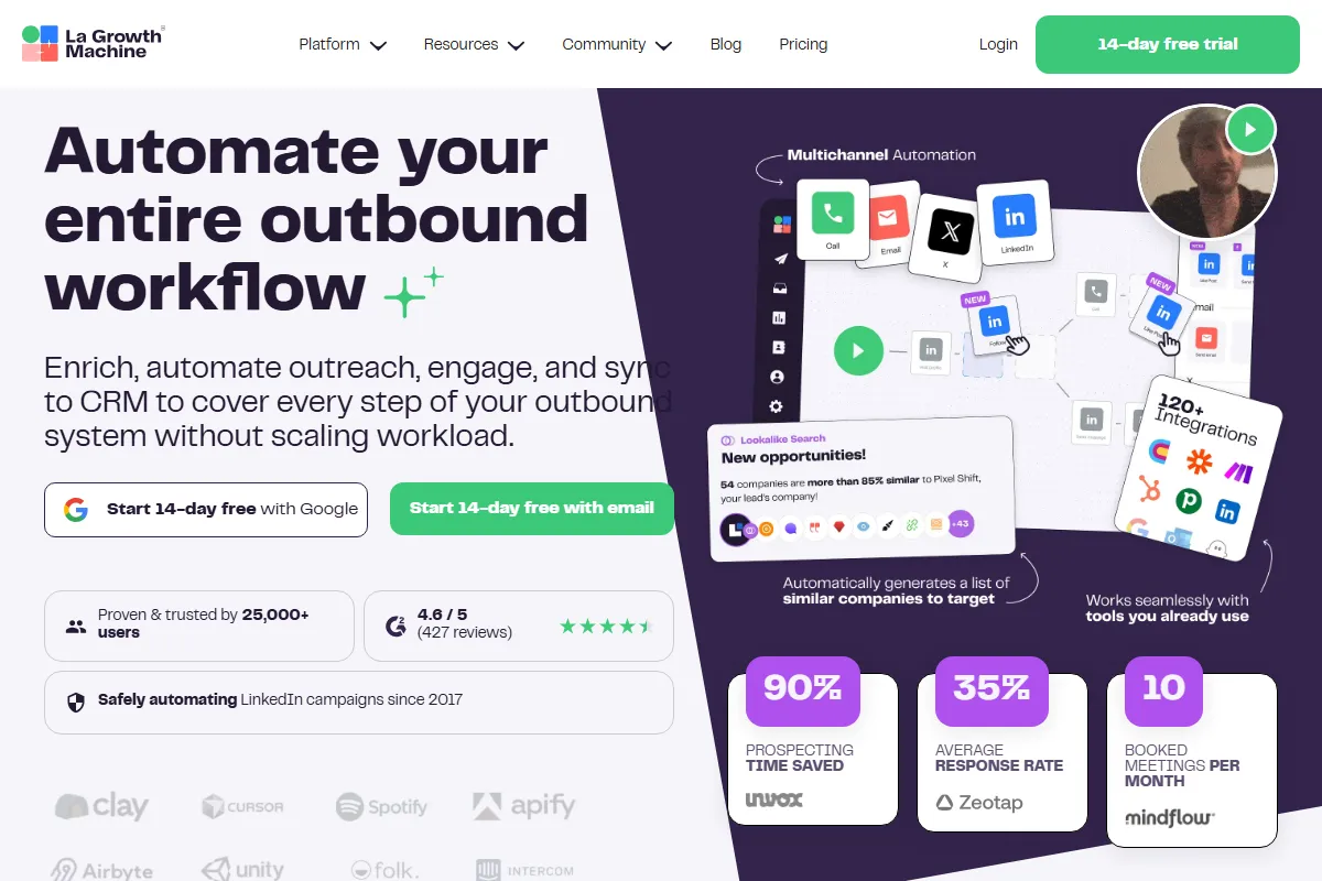 La Growth Machine kuvakaappaus