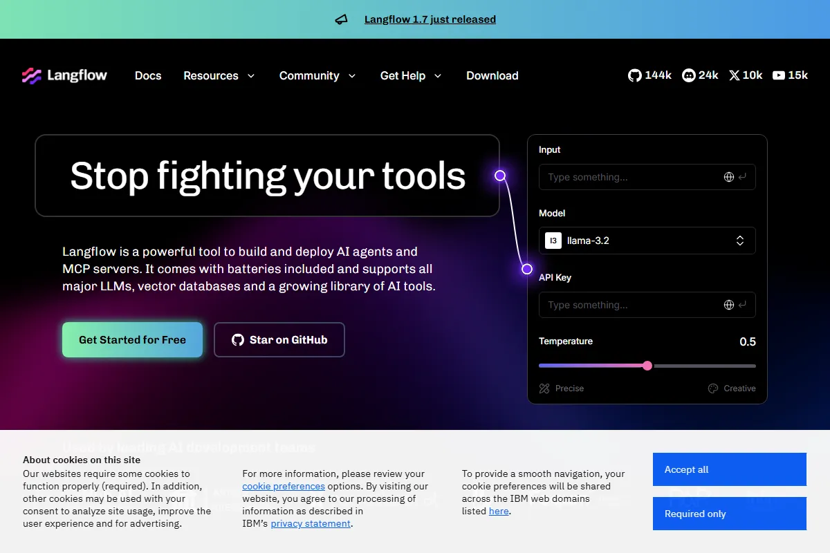 Langflow kuvakaappaus
