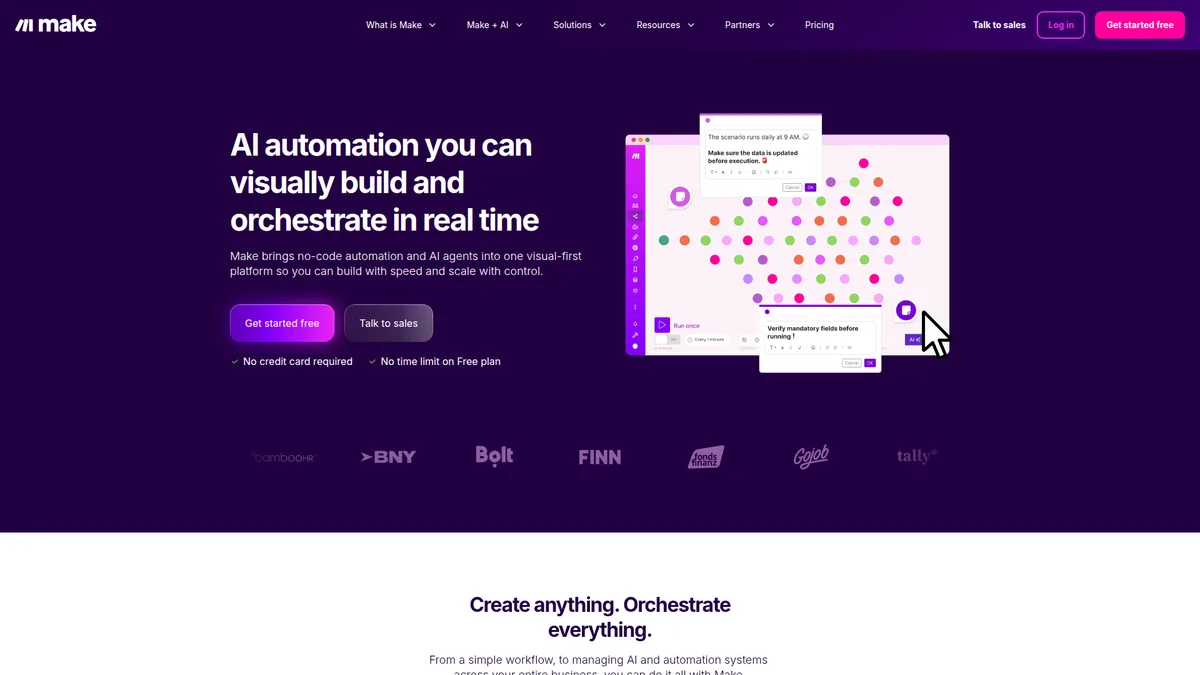 Make (Integromat) kuvakaappaus
