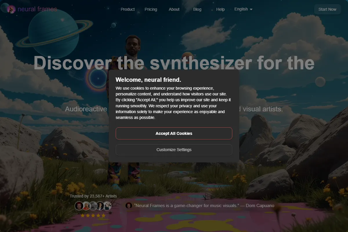 Neural Frames kuvakaappaus