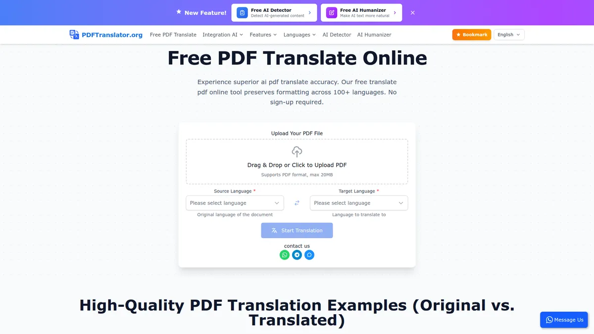 PDF Translator kuvakaappaus
