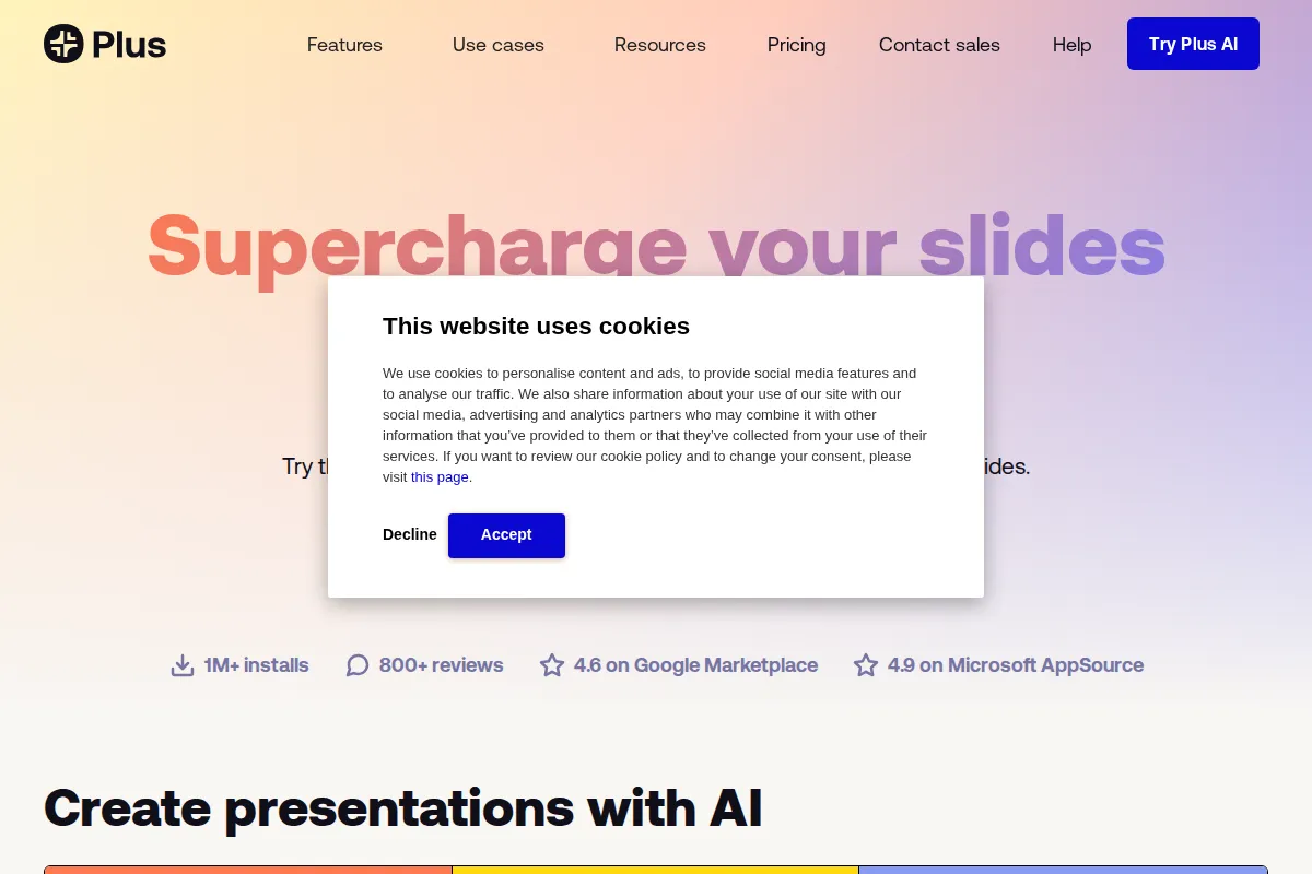 Plus AI kuvakaappaus