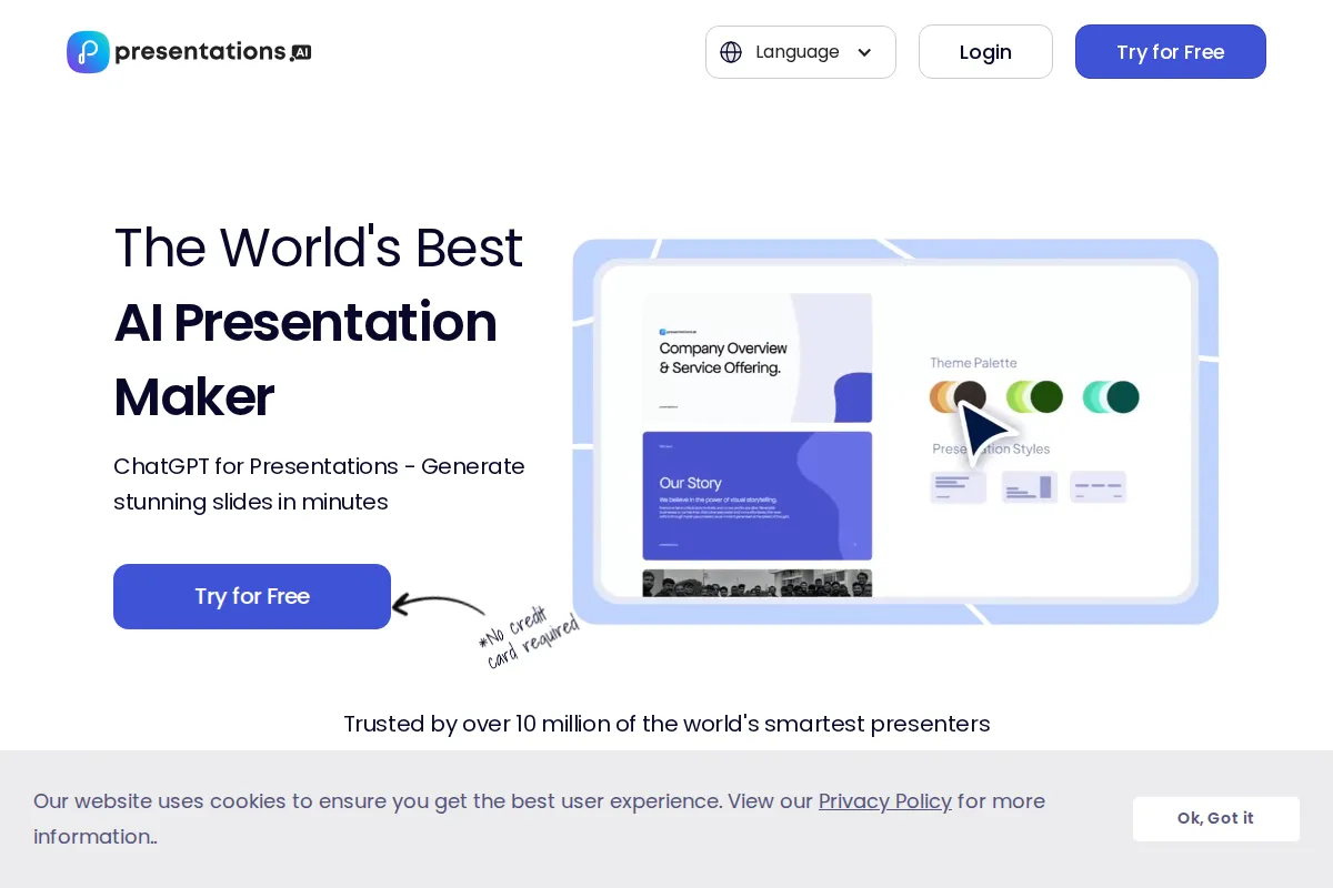 Presentations.AI kuvakaappaus