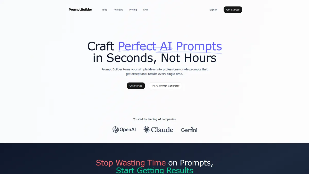 PromptBuilder kuvakaappaus