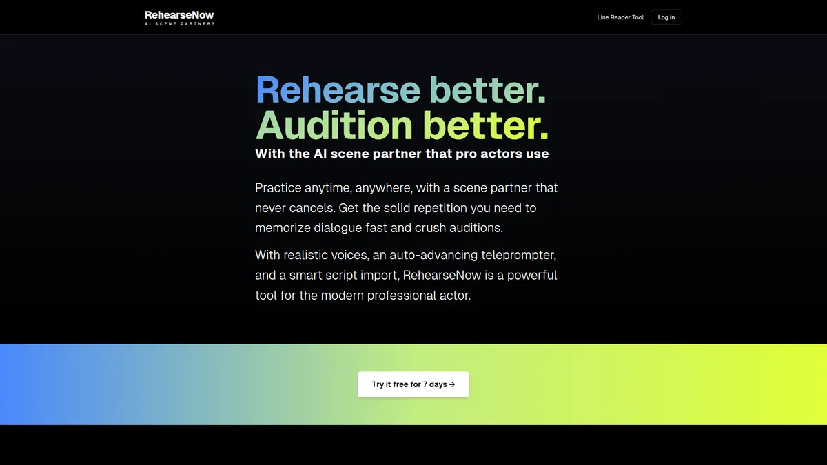 RehearseNow kuvakaappaus