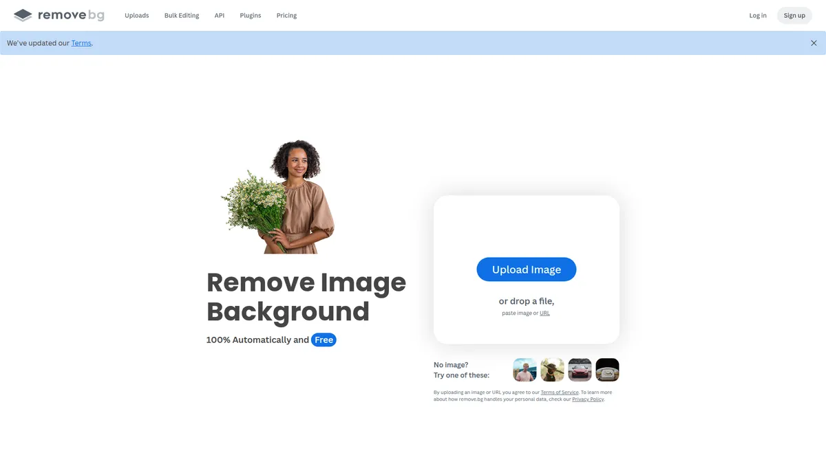 Remove.bg kuvakaappaus