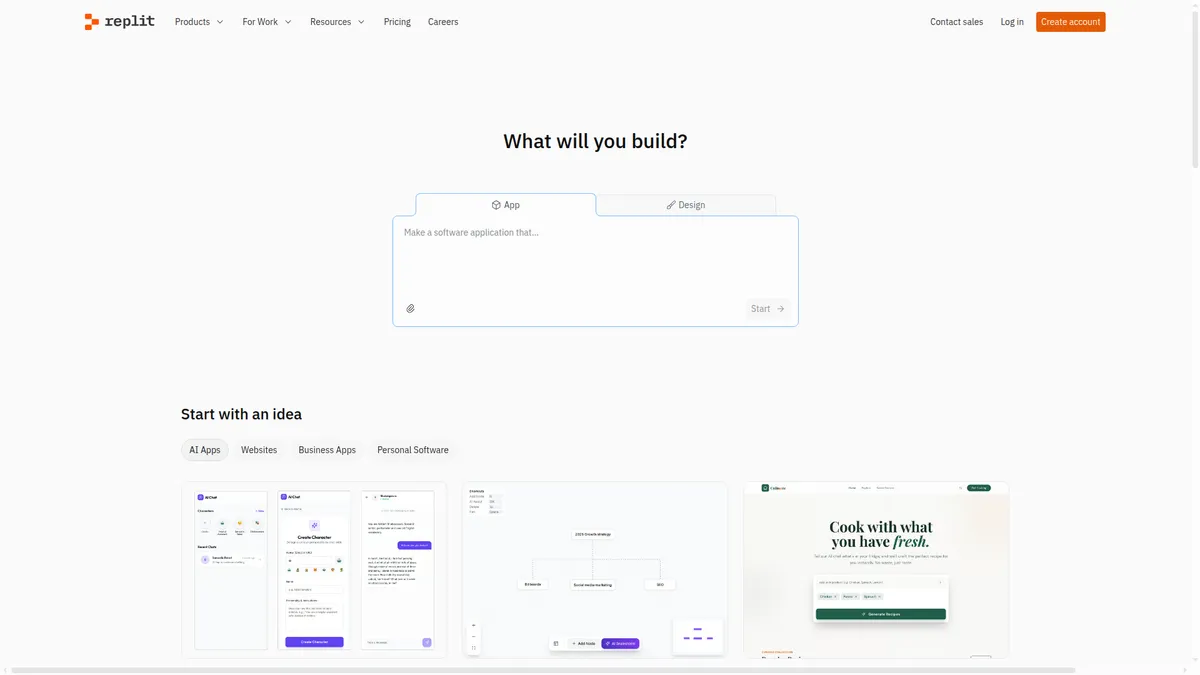 Replit AI kuvakaappaus