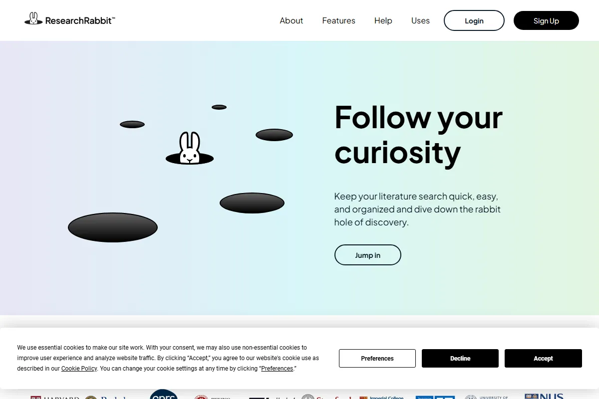 Research Rabbit kuvakaappaus