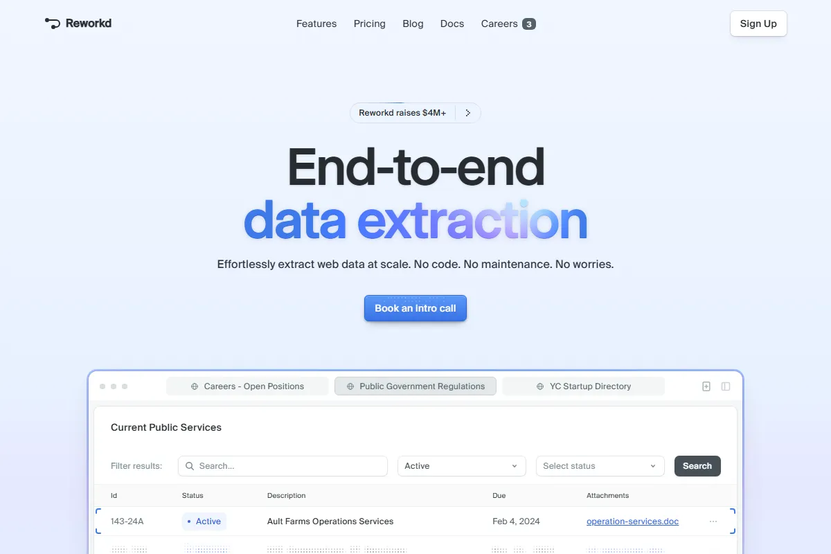 Reworkd AI kuvakaappaus