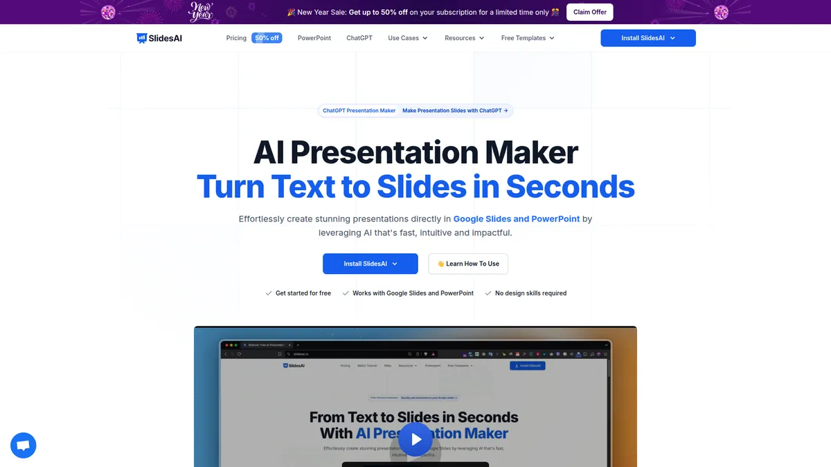 SlidesAI kuvakaappaus