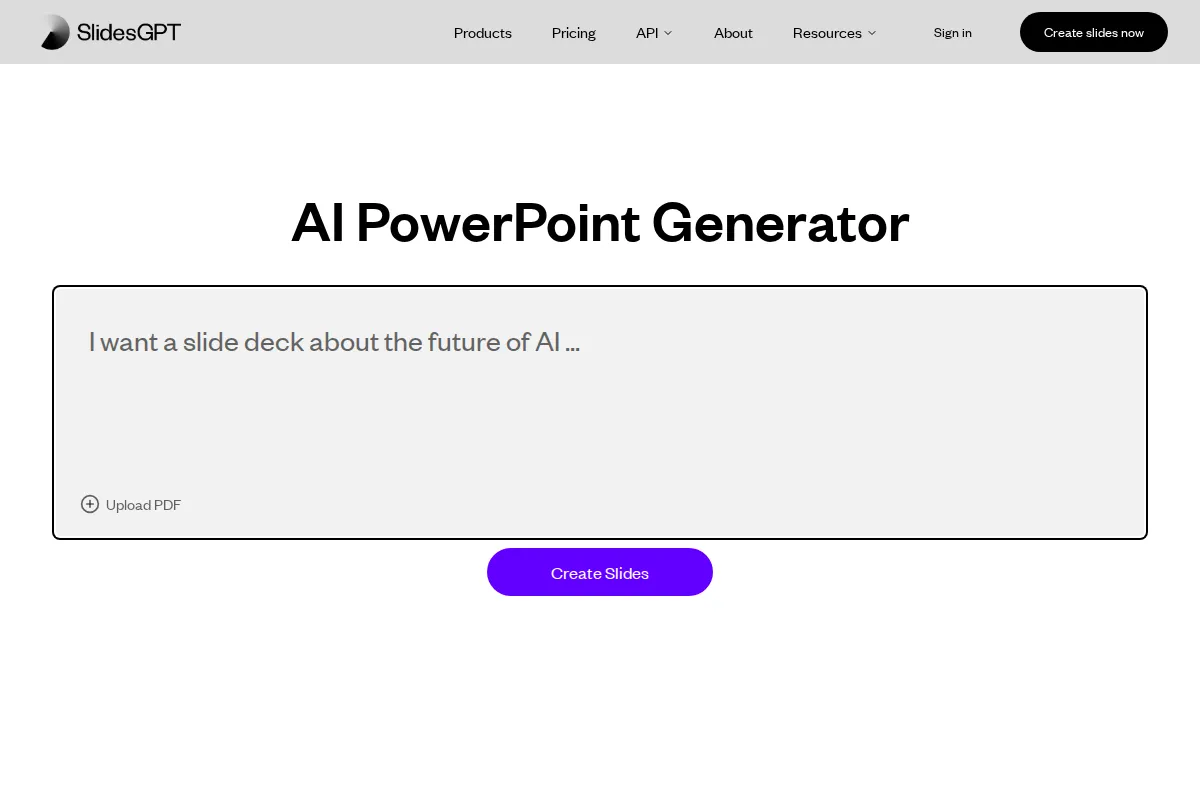 SlidesGPT kuvakaappaus