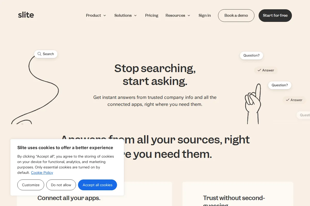 Slite Ask kuvakaappaus