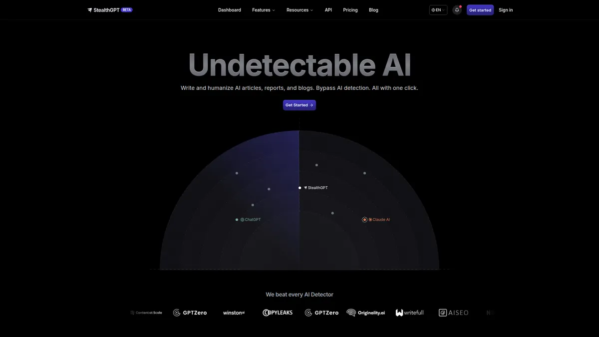 StealthGPT kuvakaappaus