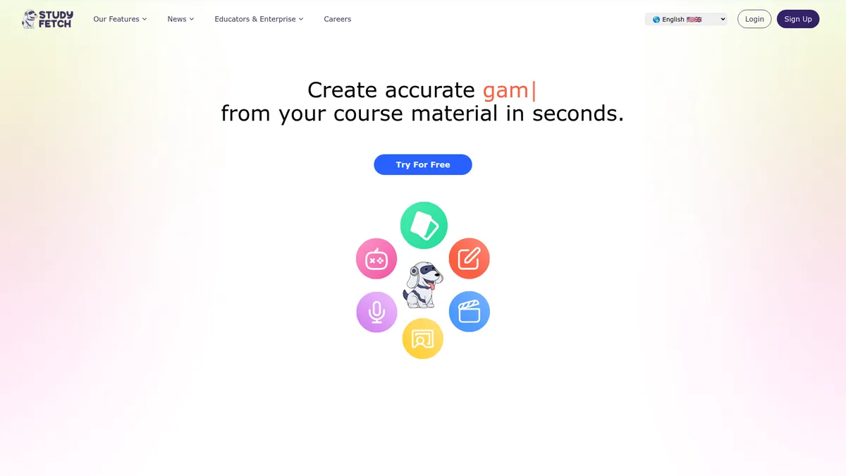 StudyFetch kuvakaappaus