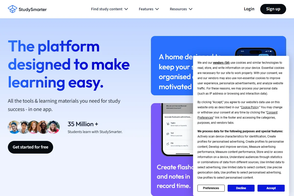 StudySmarter kuvakaappaus