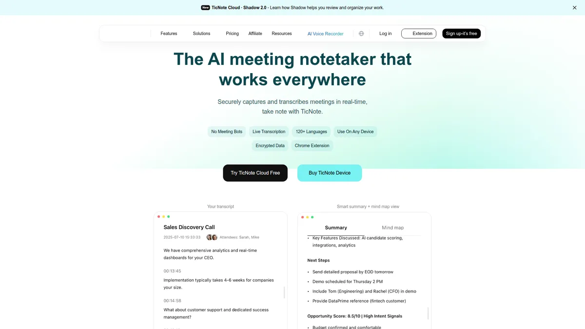 TicNote Cloud kuvakaappaus