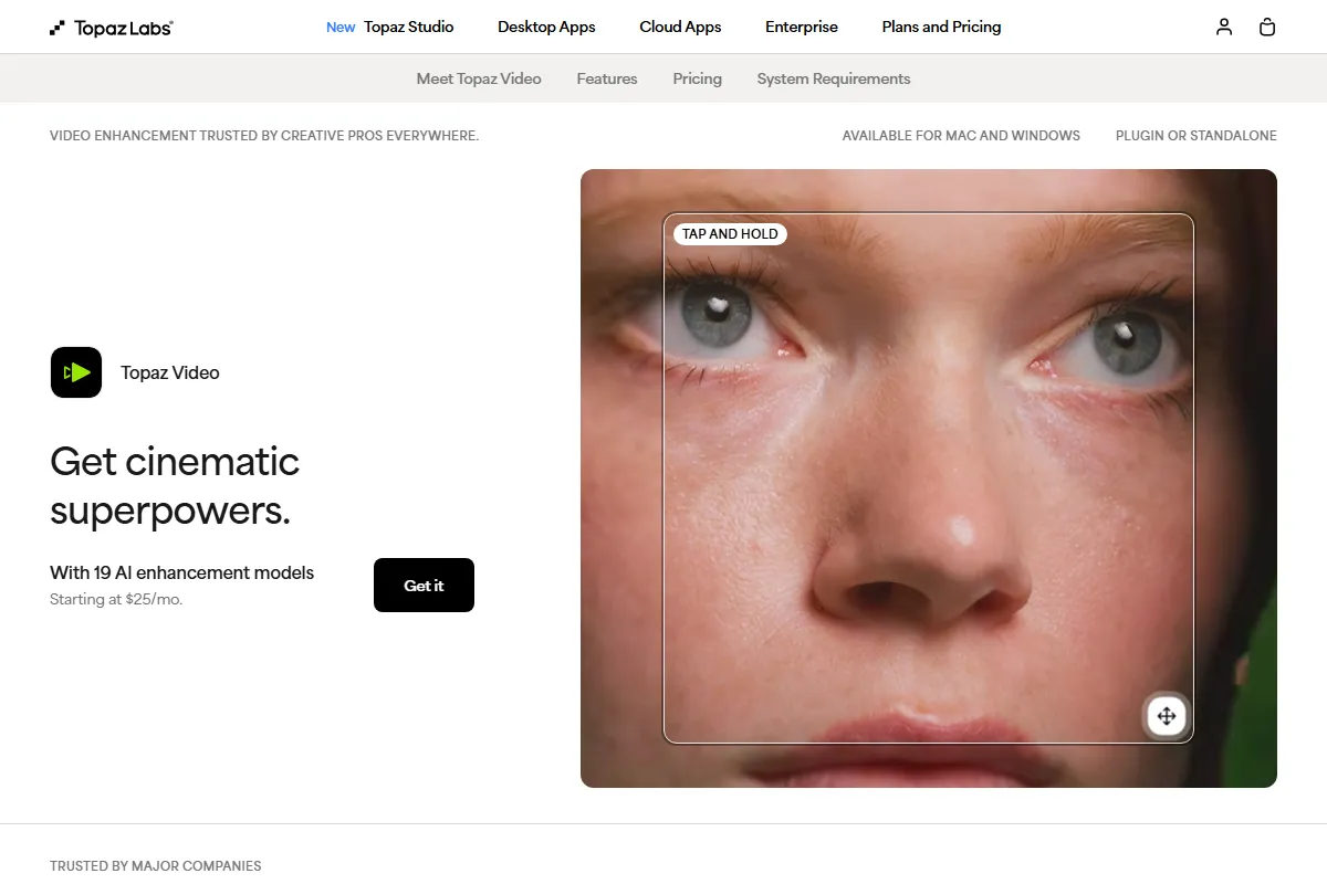 Topaz Video AI kuvakaappaus