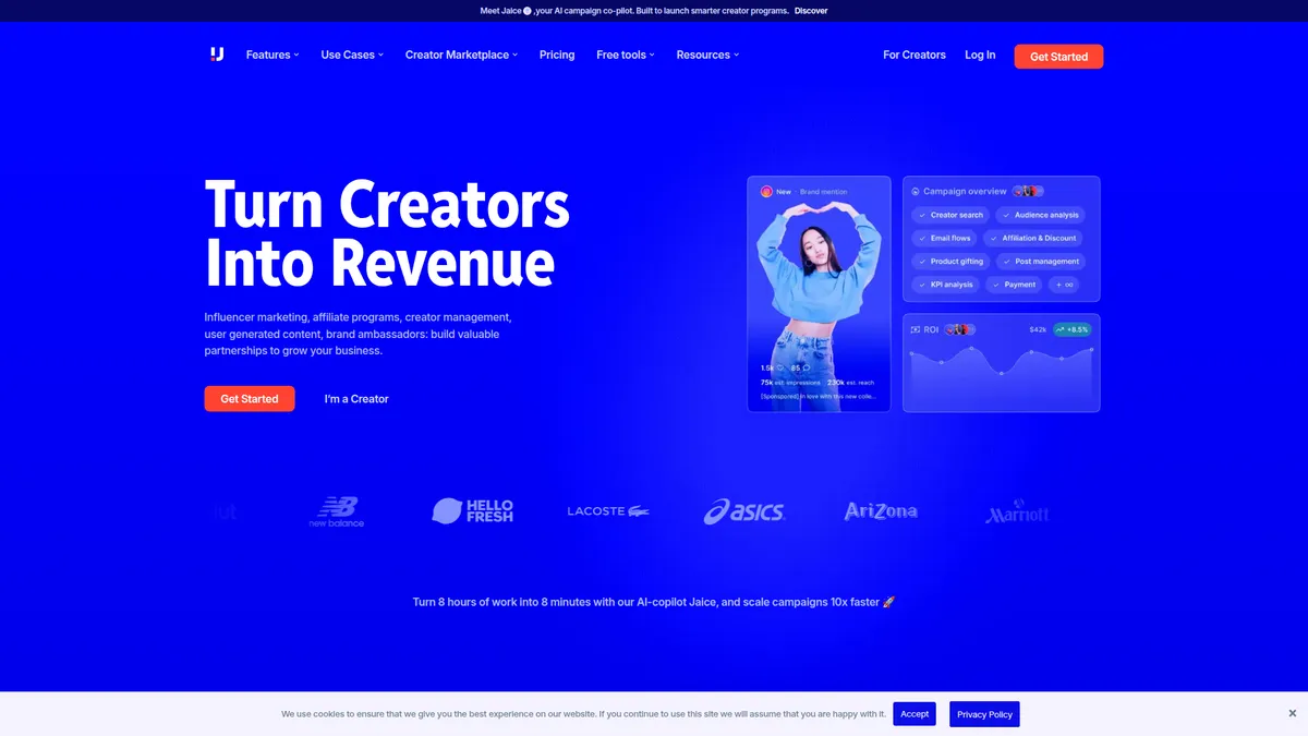 Upfluence kuvakaappaus