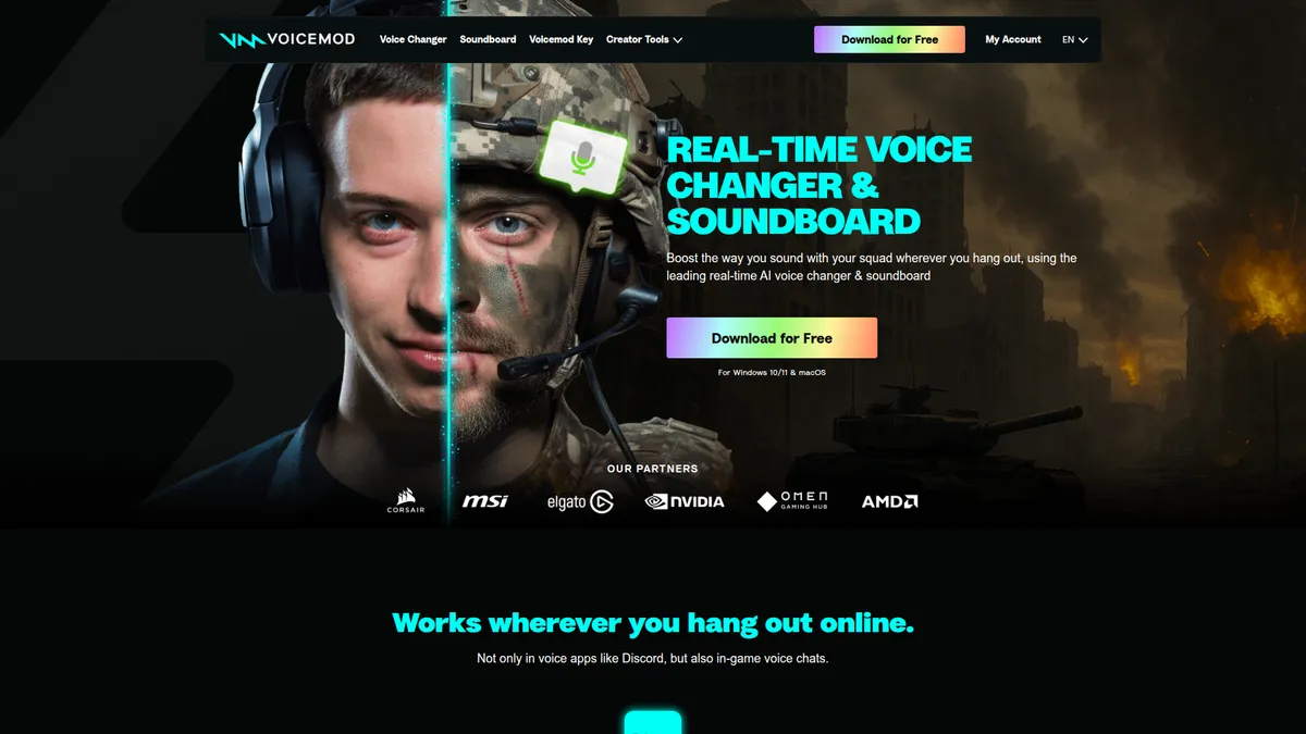 Voicemod kuvakaappaus