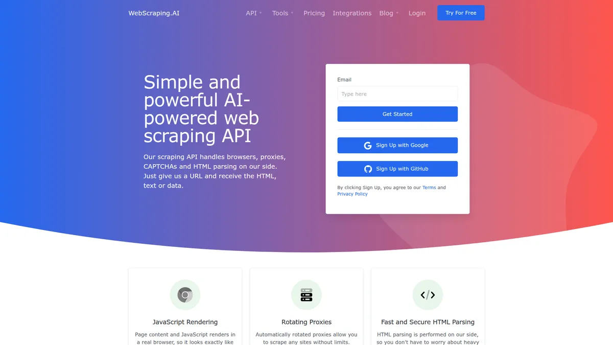 WebScraping AI kuvakaappaus