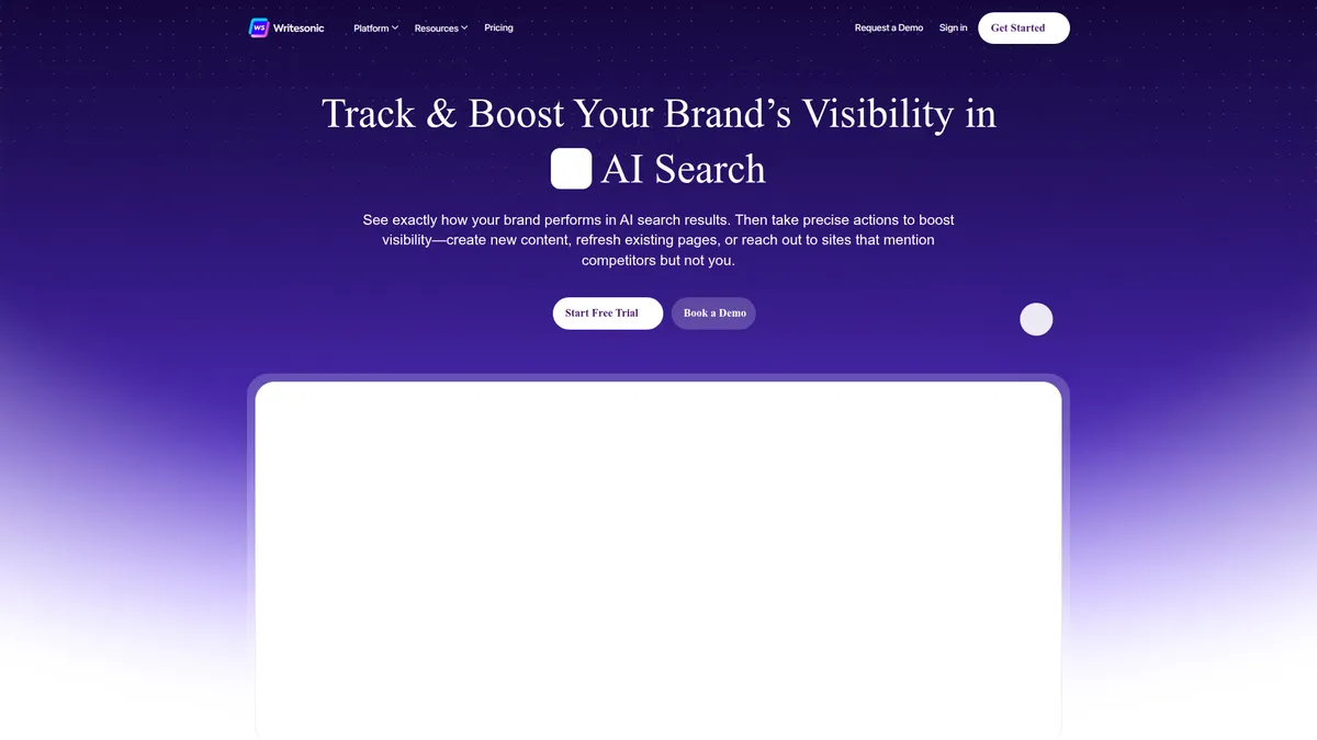 Writesonic kuvakaappaus